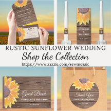 Sunflower & Barn Wood Wedding Collection