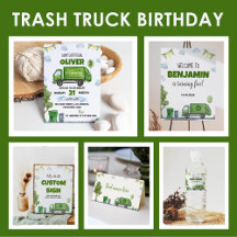 Garbage Trash Truck Birthday