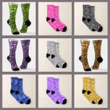 Glitter-Adorned Socks