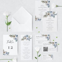 Dusty Blue Wedding Floral Elegant