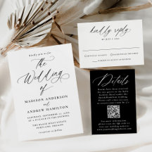 Modern Minimal Wedding - Black and White