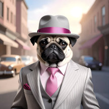 Vintage Gangster Pug