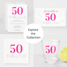 50th Birthday Hot Pink 50 Fabulous Party