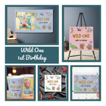 Safari 1st Birthday Jungle Animals With Balloons