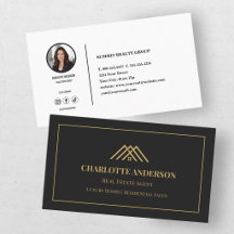 Black Gold Photo Real Estate Agent Business