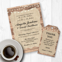 Rustic Wood Burlap Collection