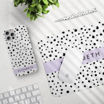 Black Dalmatian, Purple - Home Decor Collection