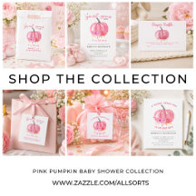 Pink Pumpkin Baby Girl Baby Shower Collection