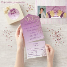 Elegant Rose Gold Glitter | 90th Birthday Suite