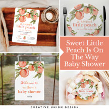 A Sweet Little Peach Is On The Way Baby Shower