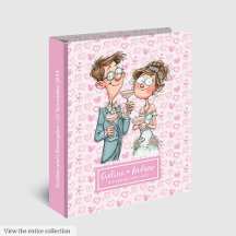 Funny Quirky Wedding Couples Ring Binders #188W