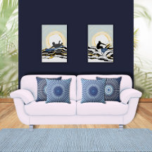 Blue Wall Art Meets Home Decor
