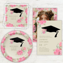 Boho Pink Floral Graduation Party