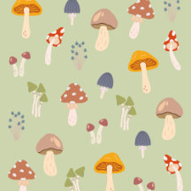 Colorful Mushrooms Pattern