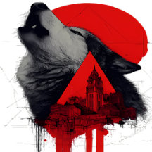 Abstract Trash Polka Howling Wolf Collection