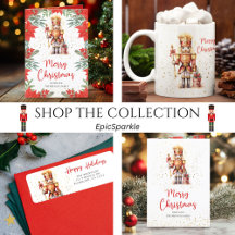 Red Gold Nutcracker Christmas Holiday