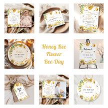 Honey Bee Flower Birthday & Baby Shower