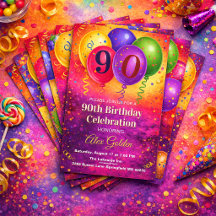 Bright, colorful balloon birthday 