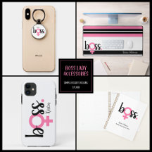 Trendy Boss Lady Modern Typography Gifts for Women