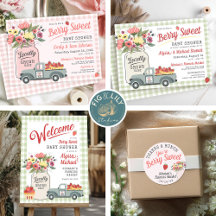 Farmers Market Berry Sweet Gingham Baby Shower