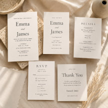 Beige Modern Minimal Wedding Suite