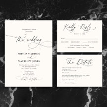 Classic Formal Modern Script Wedding