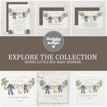 Christmas A Merry Little Baby Shower Blue Boy Set