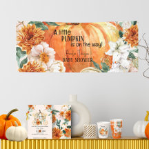 Little Pumpkin Rustic Fall Floral Baby Shower