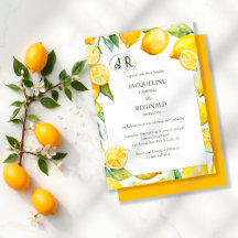 Lemon Citrus Modern Mediterranean Wedding Suite