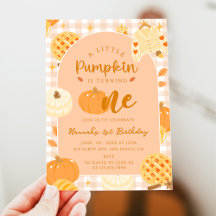 Our Little Pumpkin Boho Orange 1st Birthday