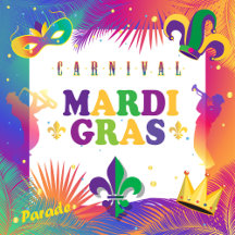 Mardi Gras Carnival Decoration Funny Masquerade