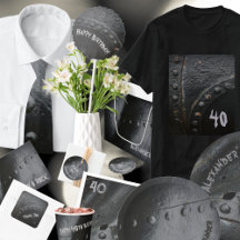 Black metal industrial-style man's party