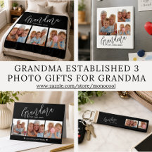 Grandma Established 3 Photo Gifts for Grandma