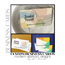 modern abstract art custom business card templates