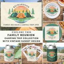 Vintage Sunset Family Reunion Camping Trip