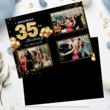  Birthday Gold Silver Black Balloons