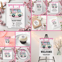 Ice Cream Truck Scoop Sprinkles Baby Shower