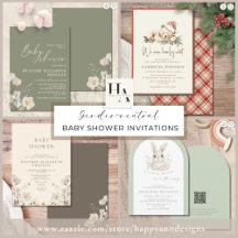 Cute Gender Neutral Baby Shower Invitations