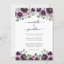 Elegant Purple & Pink Wildflower Wedding