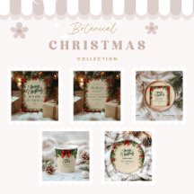 Rustic Poinsettia Pine Christmas Party