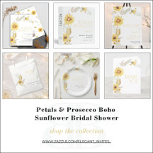 Petals & Prosecco Boho Sunflower Bridal Shower