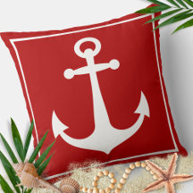 Red and White Nautical Pillows