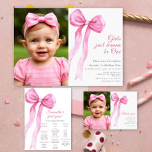 Girls Just Wanna Be One Pink Bow First Birthday