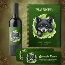 Wolf cub in the green: