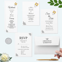 Stylish Black and White Wedding