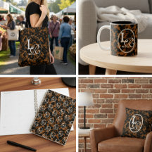 Tortoise Shell Elegant Typography Monogram Gifts