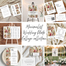 Minimalist Wedding Photo Collage collection 
