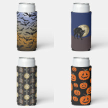 Seltzer Can Cooler Sleeves With Halloween Designs 