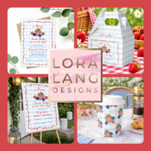 Quirky Hand Drawn Berry Sweet Baby Shower 