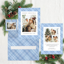 Blue Plaid Christmas Holiday